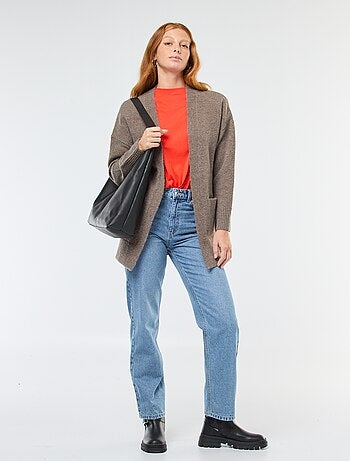 Cardigan comprido aberto