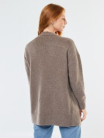 Cardigan comprido aberto