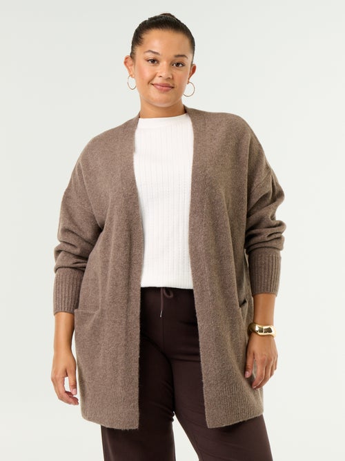 Cardigan comprido aberto - Kiabi