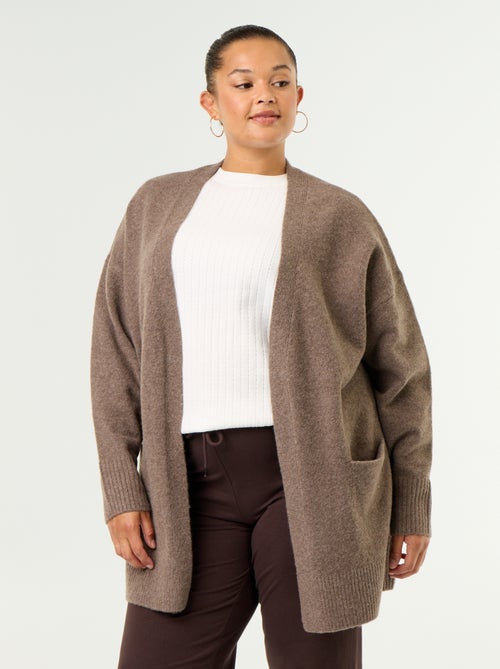 Cardigan comprido aberto - Kiabi