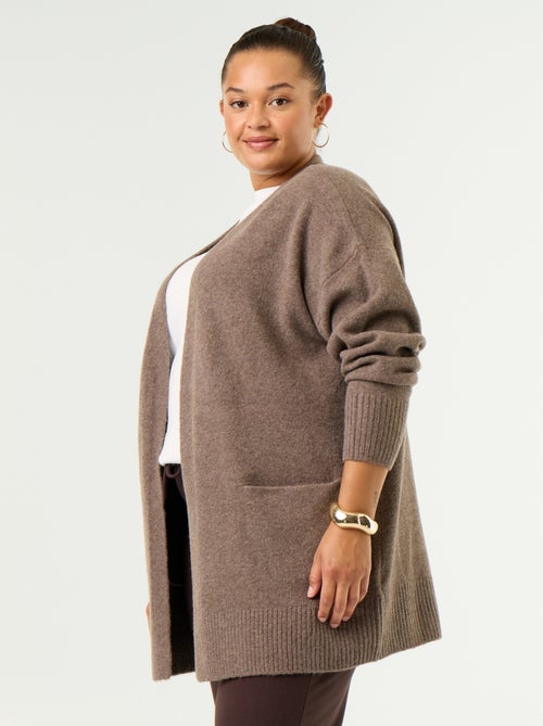 Cardigan comprido aberto - Kiabi