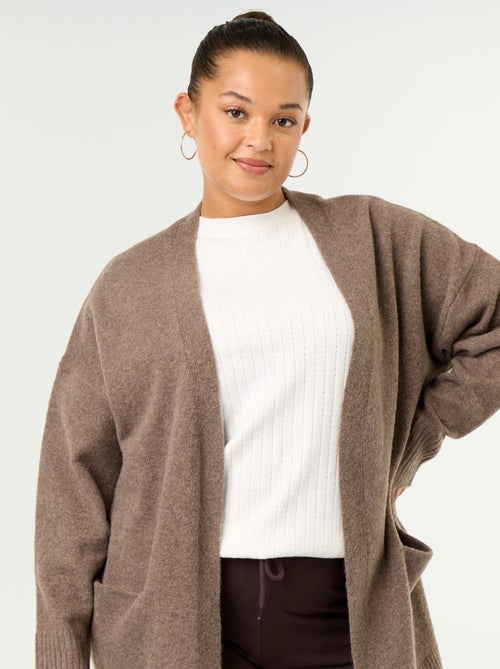 Cardigan comprido aberto - Kiabi