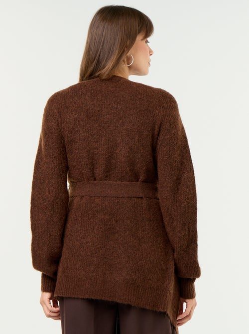Cardigan comprido de maternidade em mistura de mohair - Kiabi