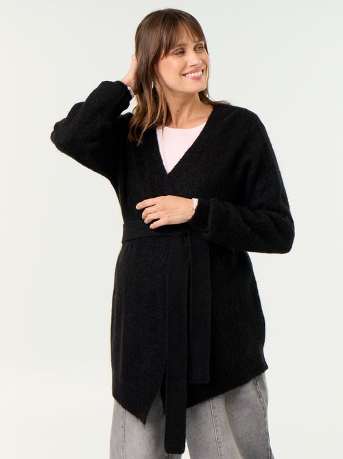 Cardigan comprido de maternidade em mistura de mohair - Kiabi