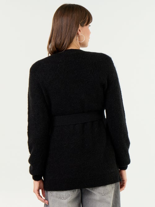 Cardigan comprido de maternidade em mistura de mohair - Kiabi