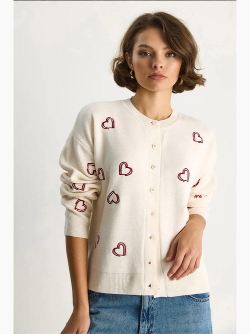 Cardigan comprido em malha com gola com botões lucci - Kiabi Cardigan comprido em malha com gola com botões lucci - Kiabi
