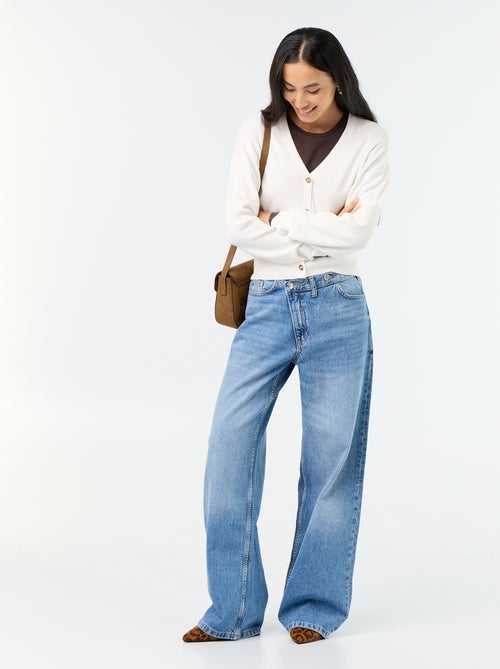Cardigan cropped com botões - Kiabi Cardigan cropped com botões - Kiabi