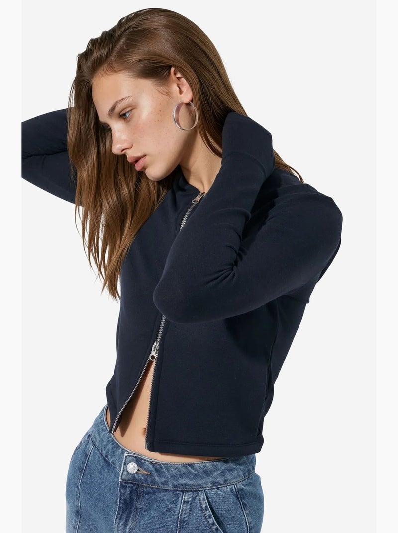 Cardigan de algodão e modal busem Azul-marinho - Kiabi