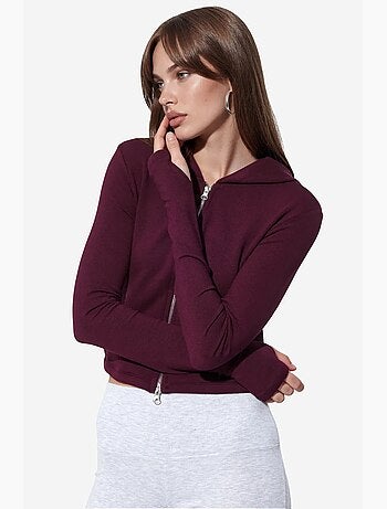 Cardigan de algodão e modal busem