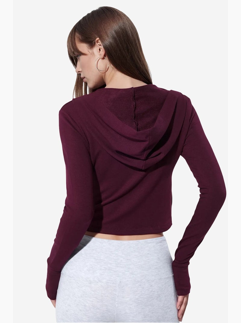 Cardigan de algodão e modal busem Vermelho bordô - Kiabi