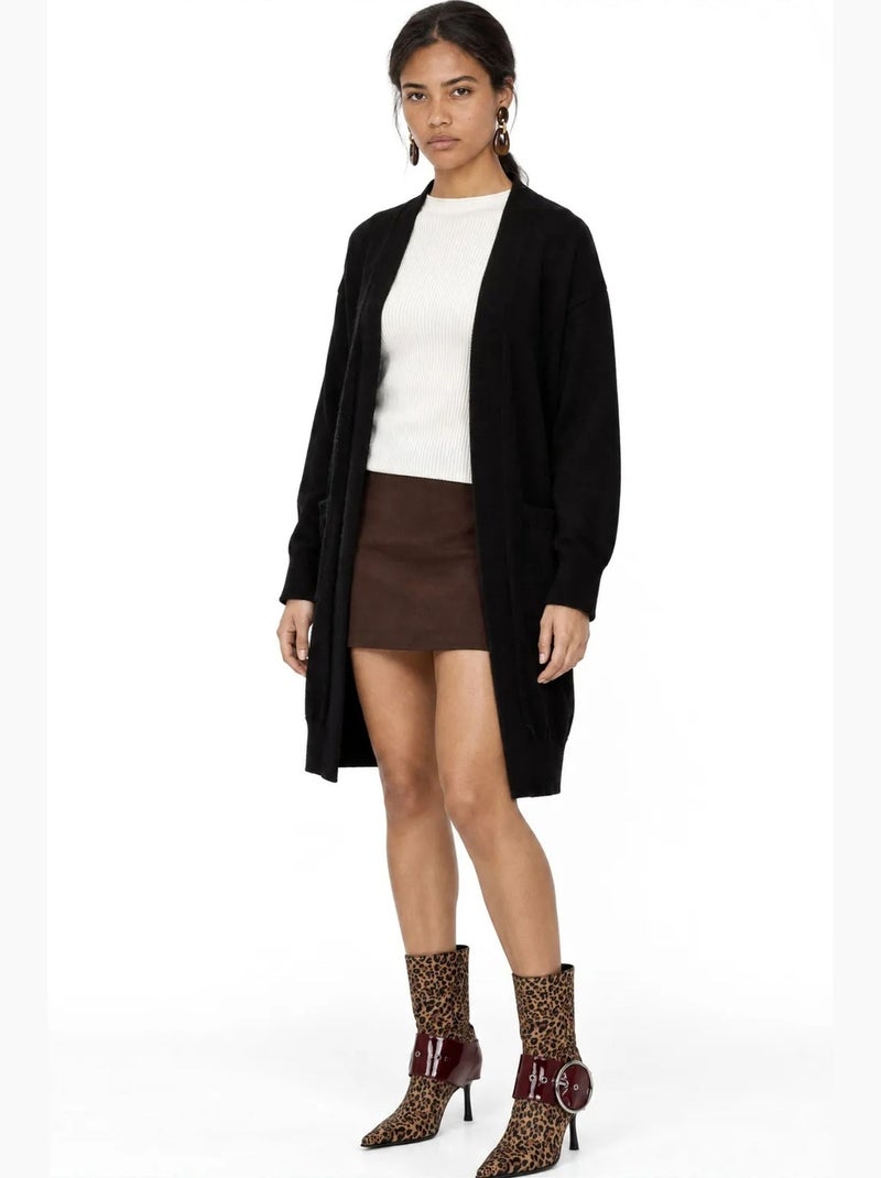 Cardigan de algodão mixray Preto - Kiabi