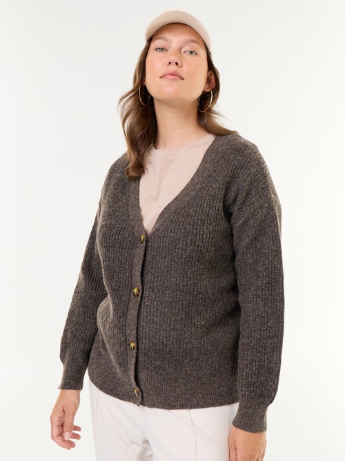 Cardigan de decote em V - Kiabi Cardigan de decote em V - Kiabi