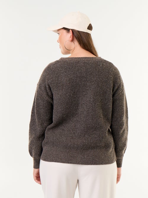 Cardigan de decote em V - Kiabi Cardigan de decote em V - Kiabi