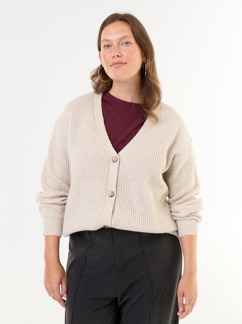 Cardigan de decote em V - Kiabi Cardigan de decote em V - Kiabi