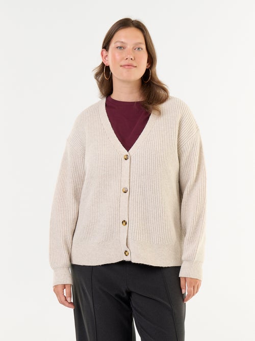 Cardigan de decote em V - Kiabi Cardigan de decote em V - Kiabi