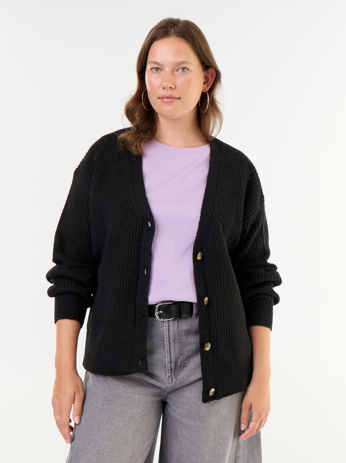 Cardigan de decote em V - Kiabi Cardigan de decote em V - Kiabi