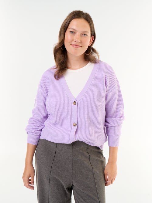 Cardigan de decote em V - Kiabi Cardigan de decote em V - Kiabi