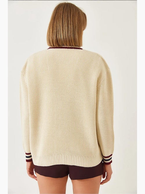 Cardigan de malha às riscas salónica lucci - Kiabi Cardigan de malha às riscas salónica lucci - Kiabi