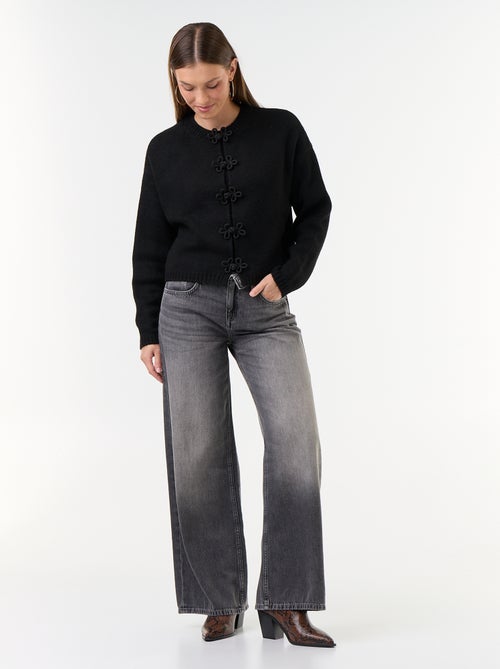 Cardigan de malha com botões fantasia - Kiabi