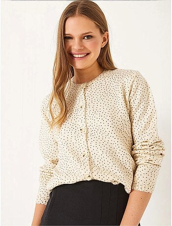 Cardigan de malha com botões lucci