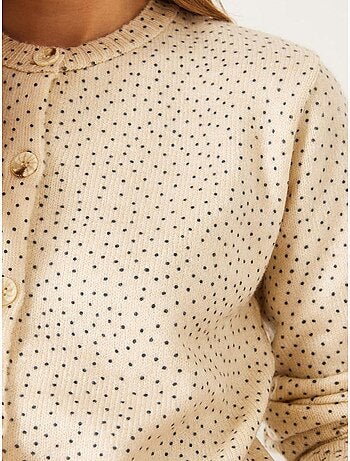 Cardigan de malha com botões lucci