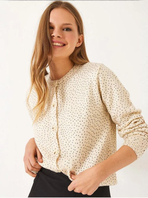Cardigan de malha com botões lucci - Kiabi