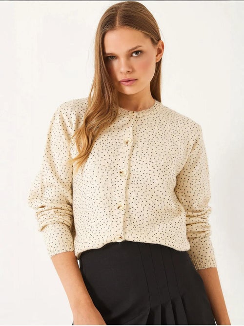 Cardigan de malha com botões lucci - Kiabi