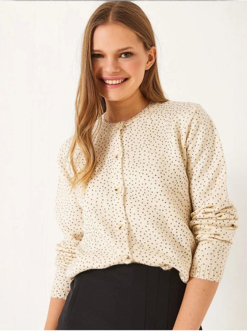 Cardigan de malha com botões lucci - Kiabi
