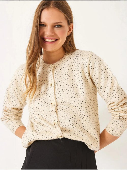 Cardigan de malha com botões lucci - Kiabi