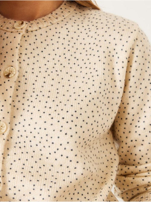 Cardigan de malha com botões lucci - Kiabi