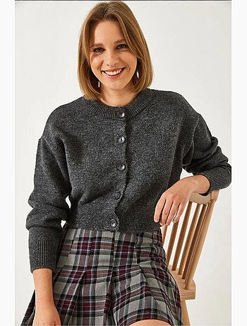 Cardigan de malha com botões lucci