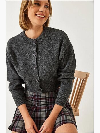 Cardigan de malha com botões lucci