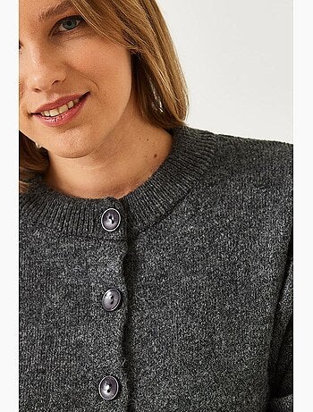 Cardigan de malha com botões lucci