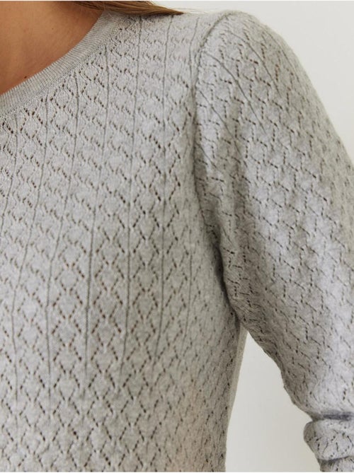 Cardigan de malha com botões vazados e manga comprida lucci - Kiabi Cardigan de malha com botões vazados e manga comprida lucci - Kiabi