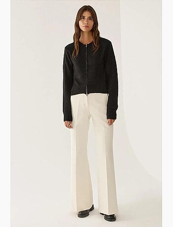 Cardigan de malha com fecho hiccup