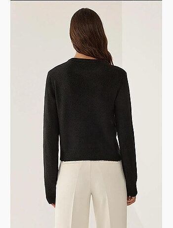 Cardigan de malha com fecho hiccup