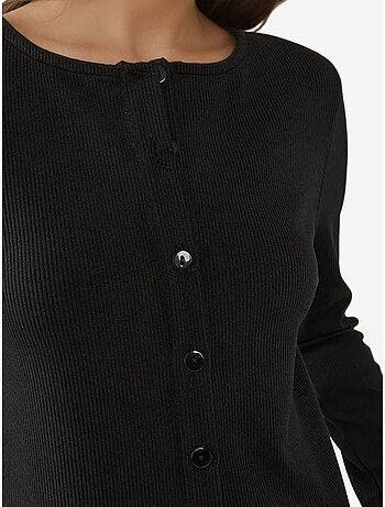 Cardigan de malha com gola redonda ajustada hiccup