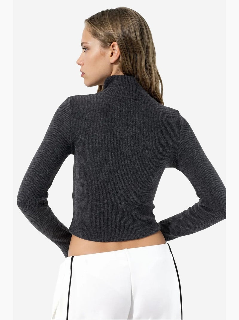 Cardigan de malha feminino busem Cinza-preto - Kiabi