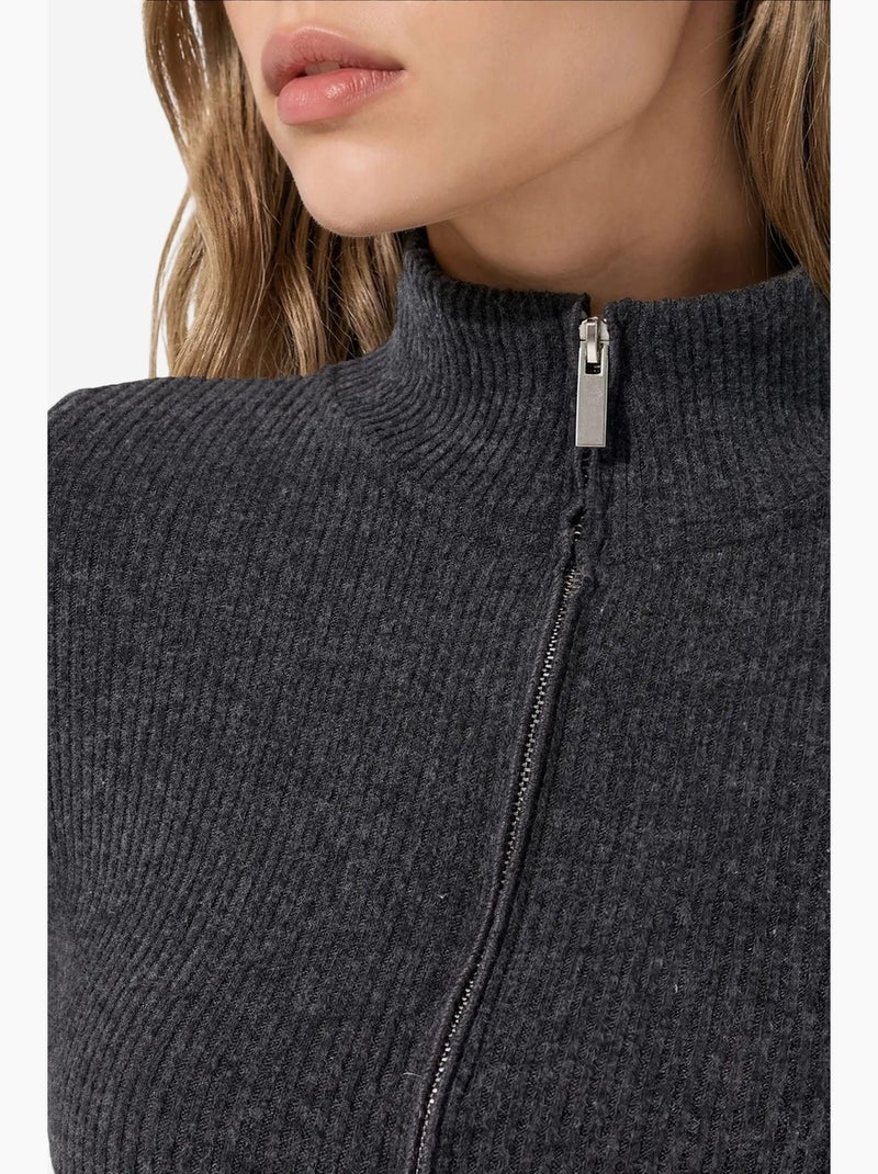 Cardigan de malha feminino busem Cinza-preto - Kiabi