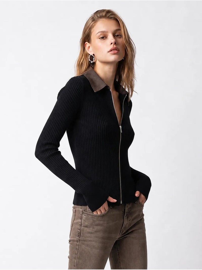 Cardigan de malha feminino mixray Preto - Kiabi