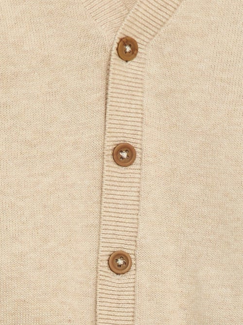 Cardigan de malha fina com gola em V - Kiabi