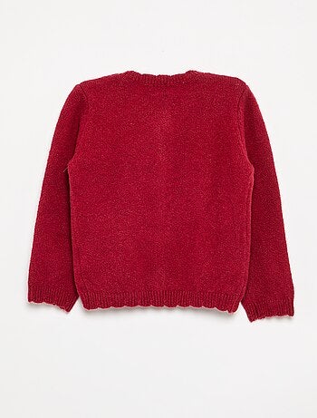 Cardigan de malha fina com laços fantasia