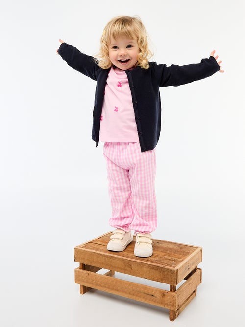 Cardigan de malha fina lisa - Kiabi