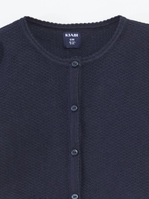 Cardigan de malha fina lisa - Kiabi