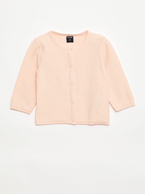 Cardigan de malha fina lisa - Kiabi