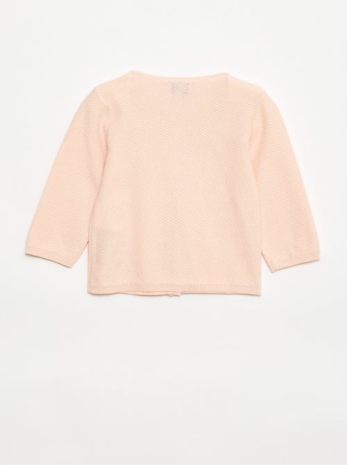 Cardigan de malha fina lisa - Kiabi