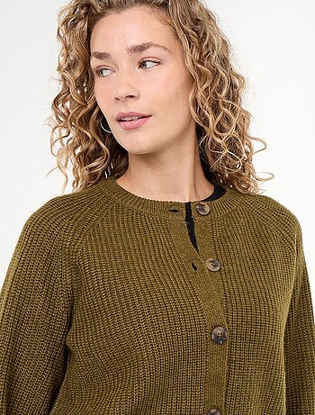 Cardigan de malha grossa
