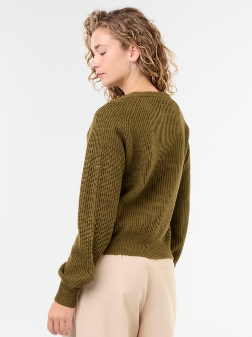 Cardigan de malha grossa - Kiabi