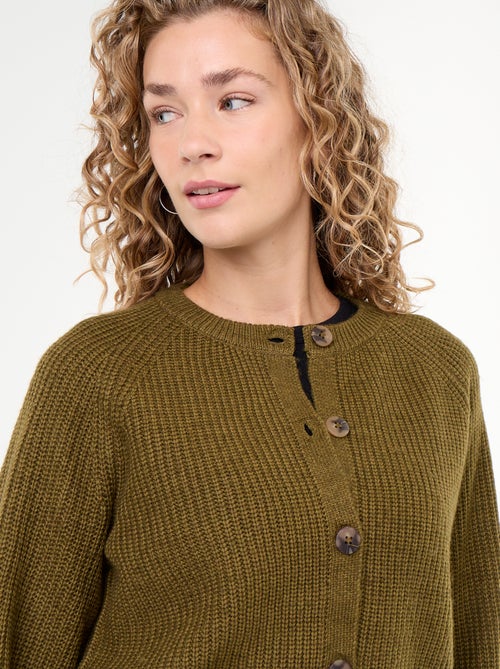 Cardigan de malha grossa - Kiabi