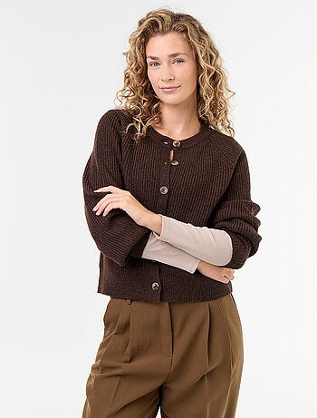 Cardigan de malha grossa